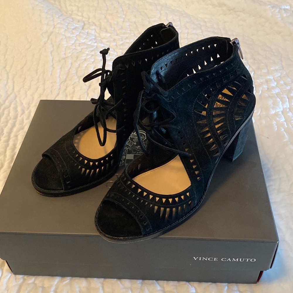 Vince Camuto Black Suede Sandals